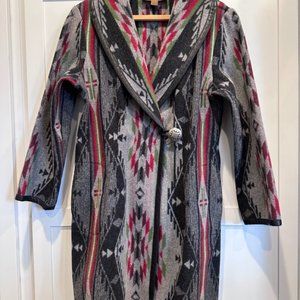 Vintage Pendleton Blanket Coat with Shawl Collar - Women's Large